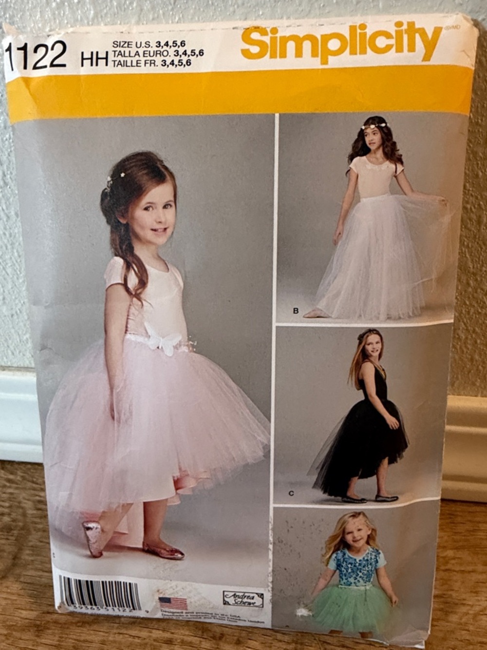 Simplicity Girls Tulle Party Dress Pattern